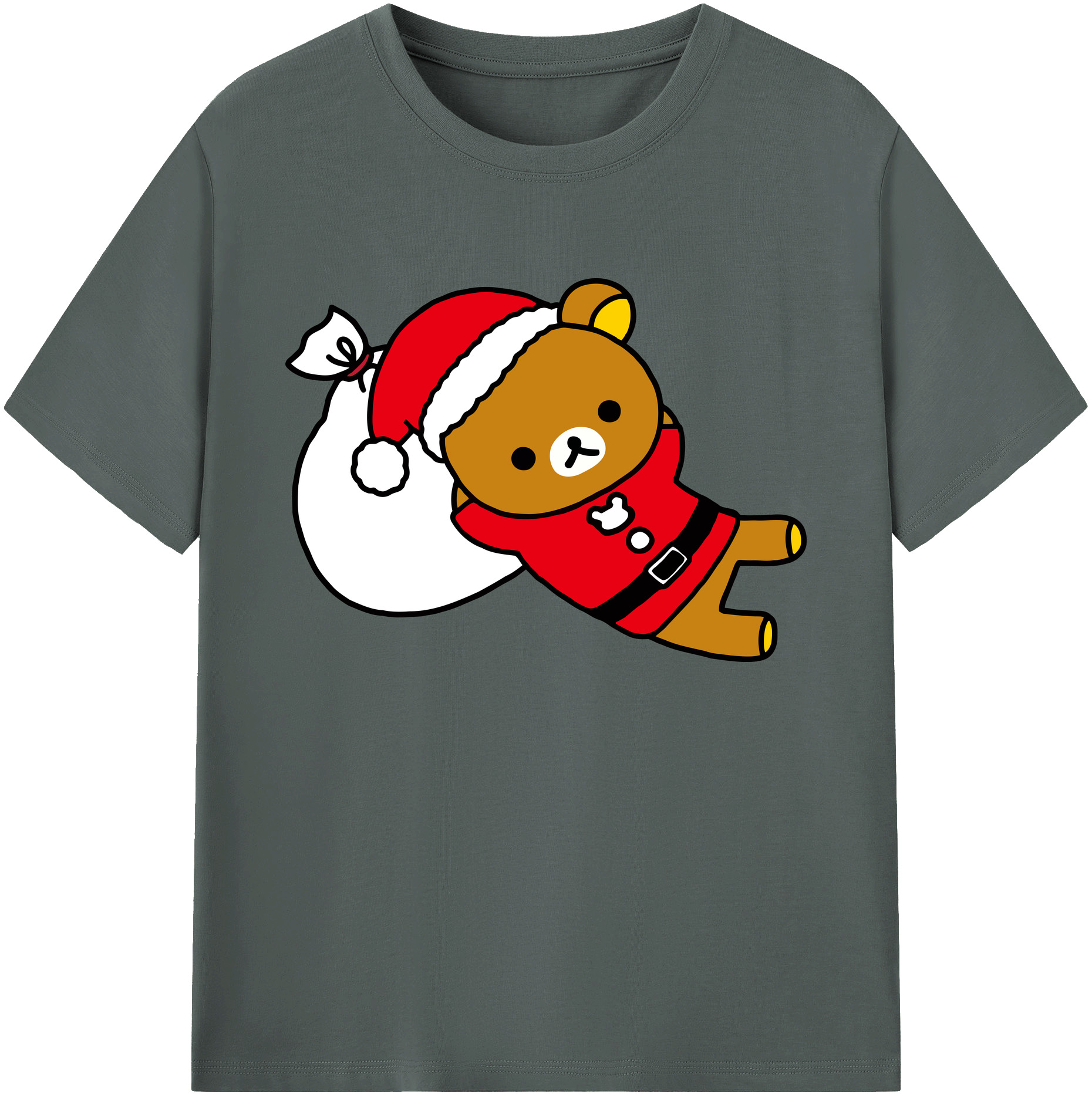 （画像用） リラックマ リラックマ キイロイトリ Rilakkuma Korilakkuma Kiiroitori 綿100％ メンズ半袖Tシャツ｜肌触りやわらか＆通気性